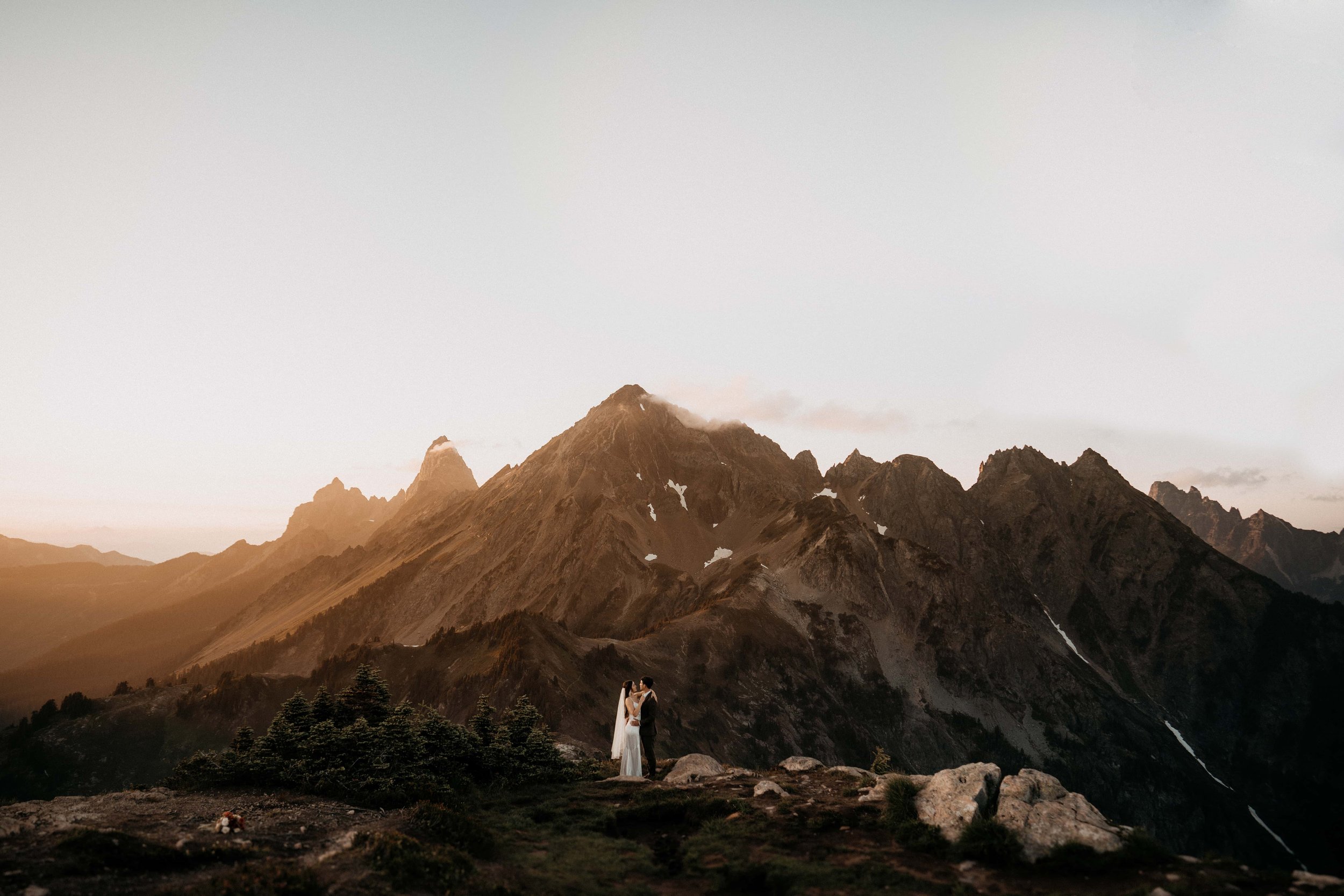 Couple eloping in Washington at North Cascades National Park