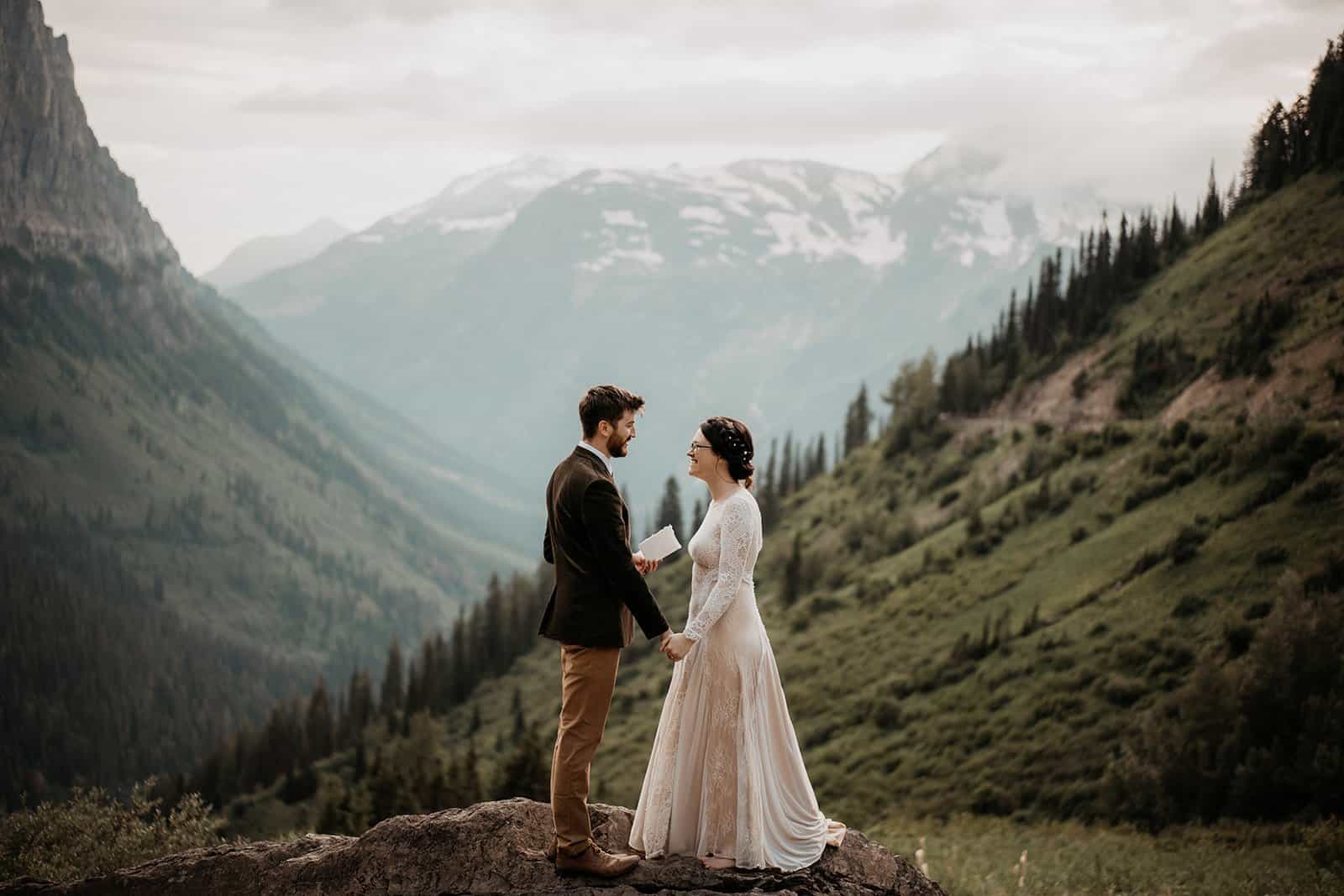 mountain wedding venue in glacier 