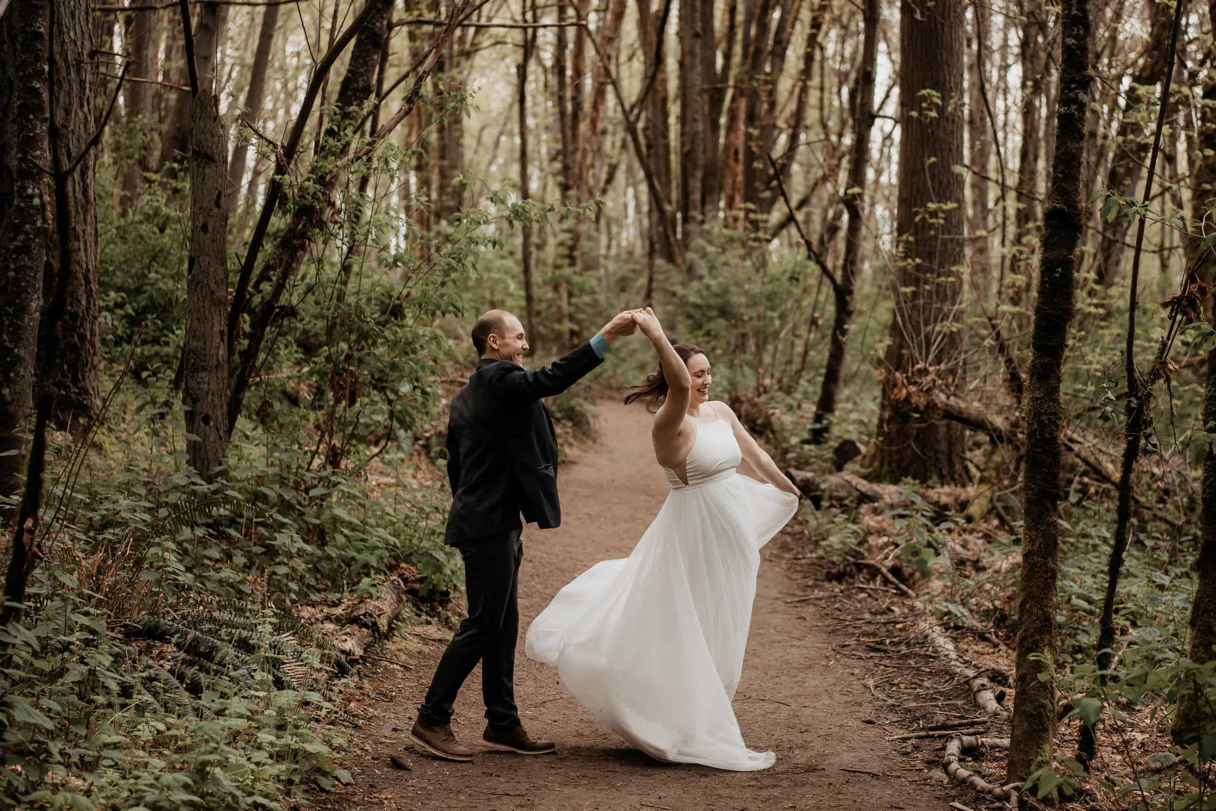 Forest-friendly wedding attire and accessories